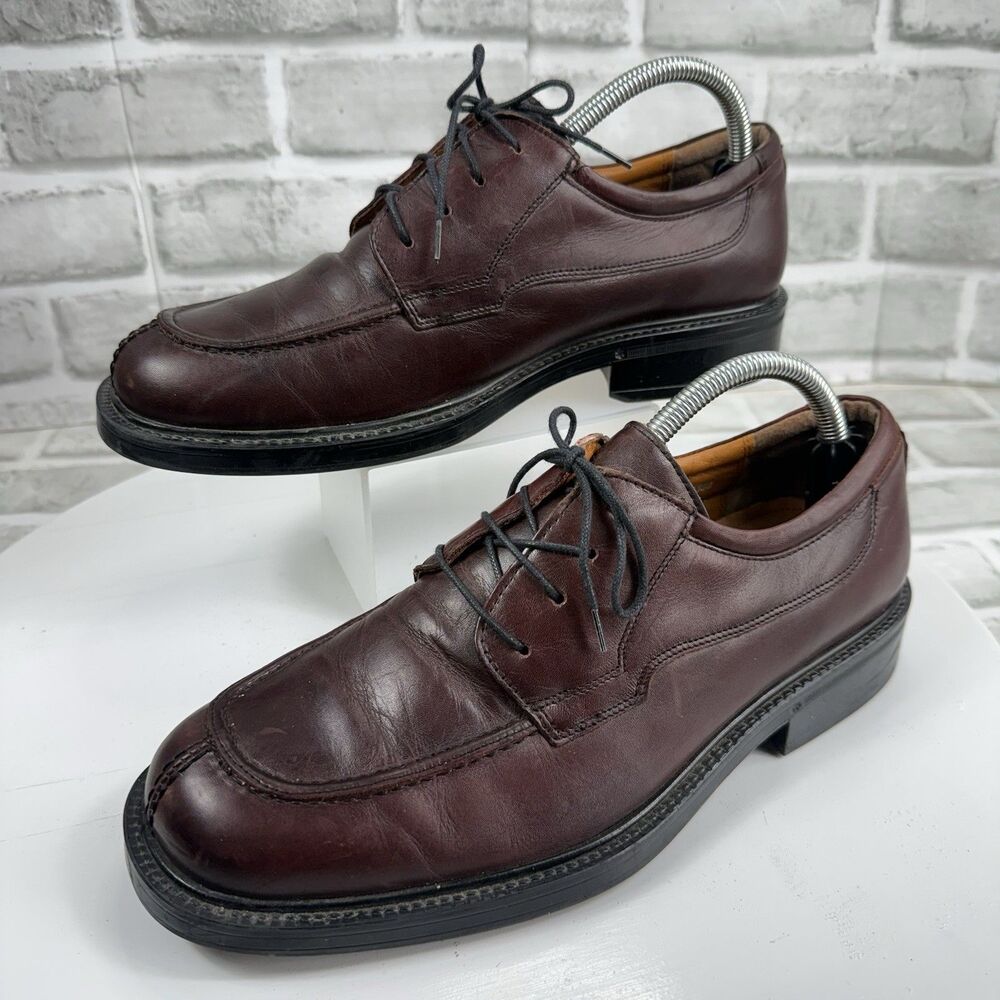 Bill Blass VINTAGE Evans Men's Size 9 D Burgundy Leather Lace Up Oxford Shoes